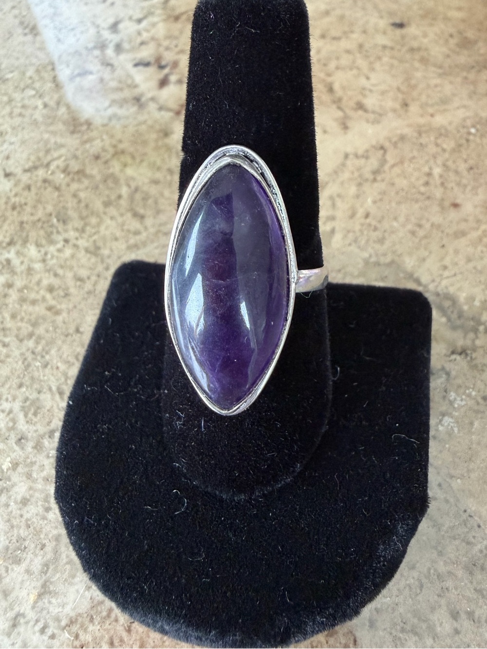 Amethyst Marquise Cocktail Ring - 925 Stamp_New Without Tags_Size 9